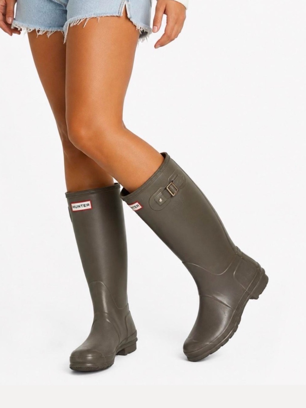 HUNTER ORIGINAL GLOSS TALL RAIN BOOTS — WOMEN’S US 7